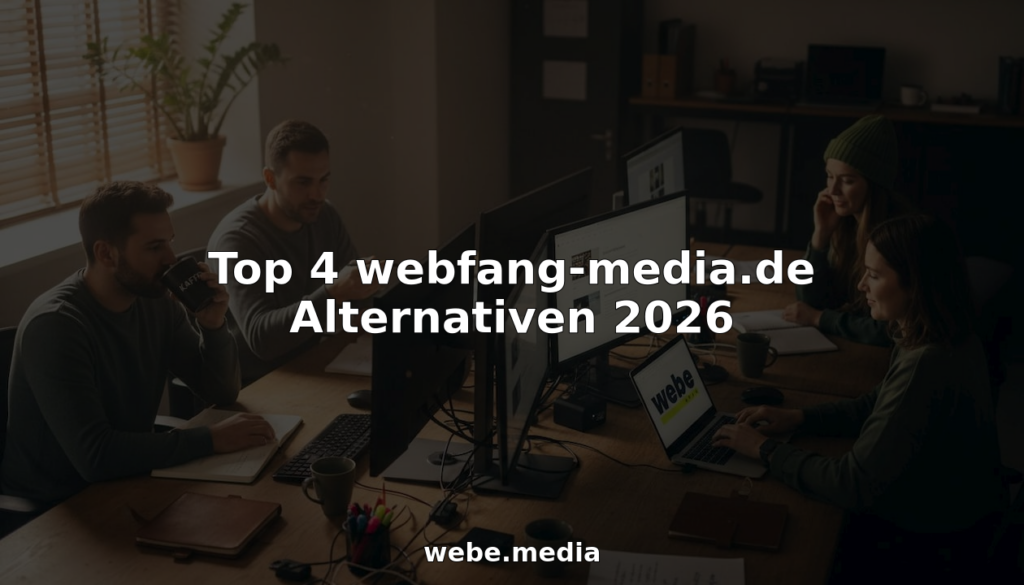 Ein Team bewertet und vergleicht verschiedene Webdesigns von Digitalagenturen.